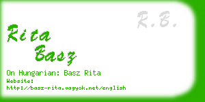 rita basz business card